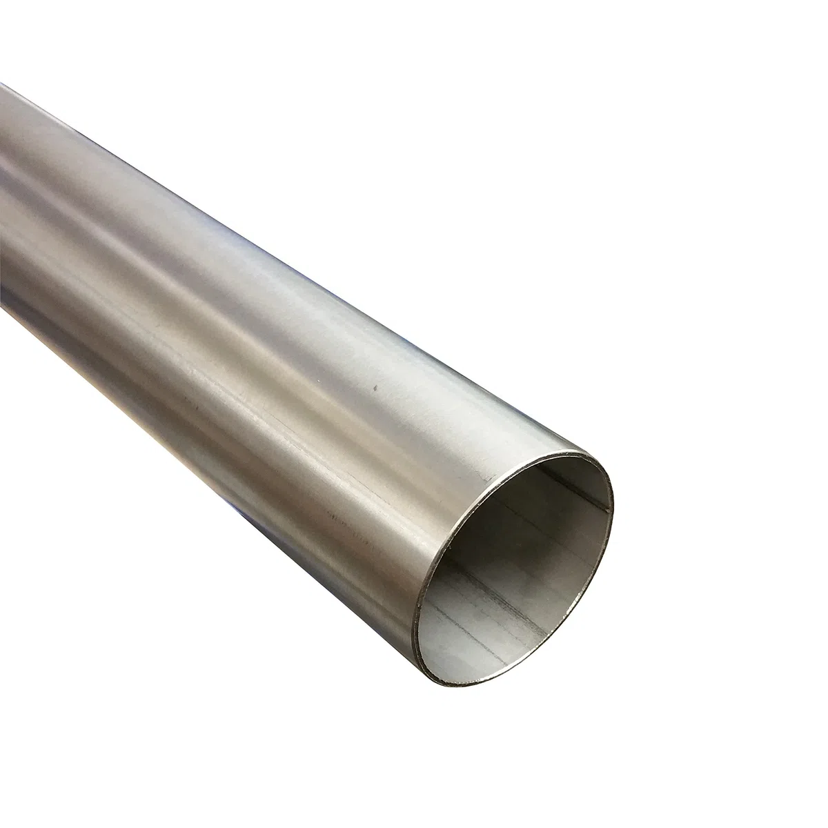 Tuyau d'échappement rond en acier inoxydable V2A Ø 25-89 mm x 1000 mm (1 m) 1.4301 (diamètre 55 mm).