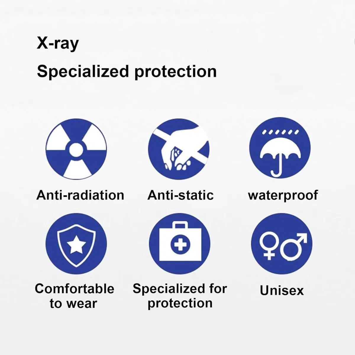 Protection des Rayons X du Tablier De Plomb Portable Collier De Plomb ThyroïDien avec Une Protection du Cou Taille RéGlable par Les Rayonnements RéGlable pour Les Analyses,01,0.5mmpb