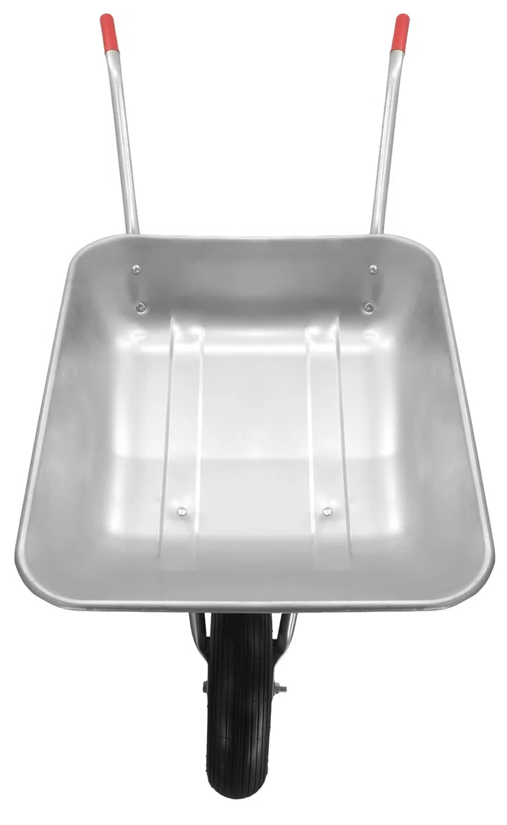 Brouette de jardin - Brouette galvanisée légère de 80L, capacité de charge jusqu'à 130 kg pour le jardin et les travaux