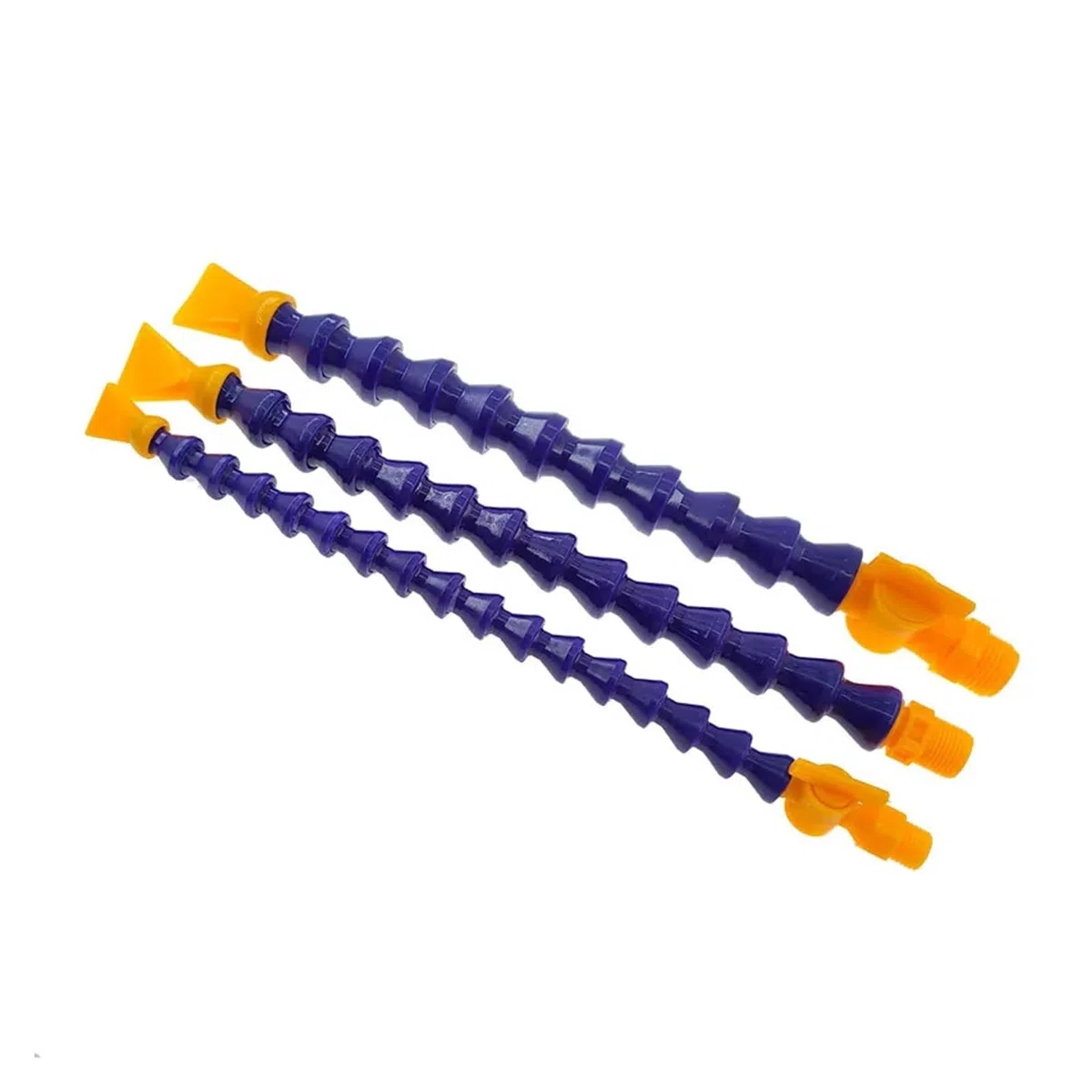 Tuyau flexible de liquide de refroidissement, 1/4 3/8 1/2 500 mm Buse ronde, tuyau de refroidissement d'eau d'huile en plastique flexible avec buse plate pour tuyau de refroidissement de fraiseuse CNC