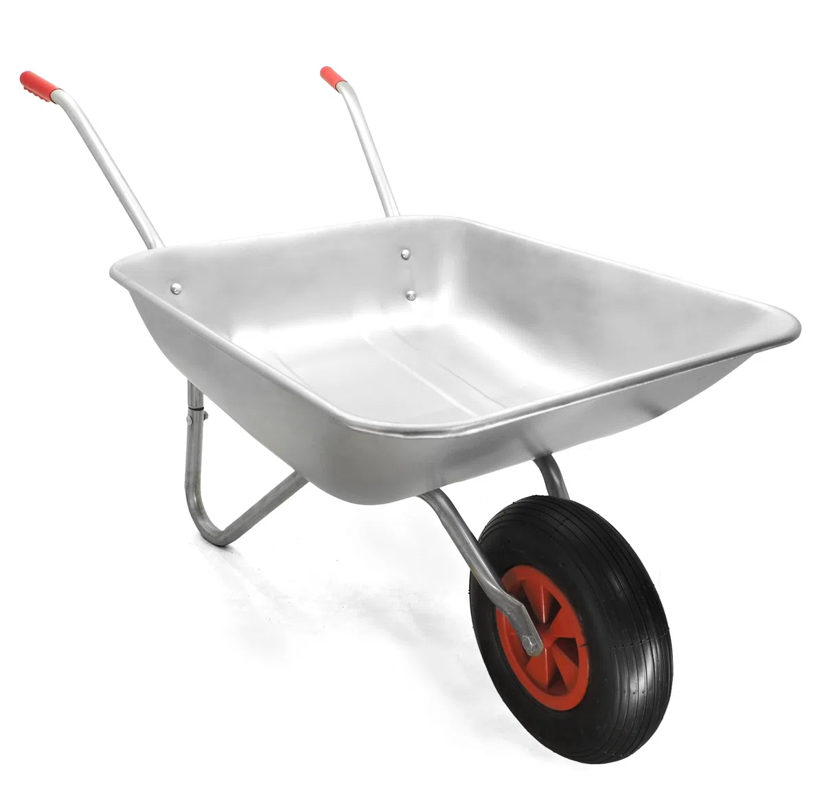 Brouette de jardin - Brouette galvanisée légère de 80L, capacité de charge jusqu'à 130 kg pour le jardin et les travaux
