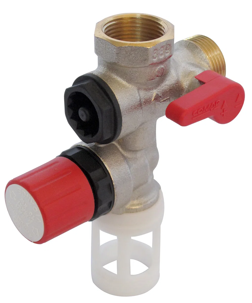 COMAP Groupe de sécurité 889 laiton droit pour chauffe eau, cumulus - 20x27 ou 3/4" - 889006-01